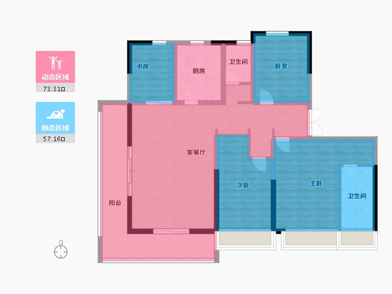 云南省-昆明市-建投璞御-116.00-户型库-动静分区