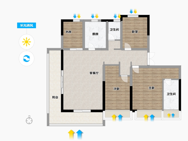 云南省-昆明市-建投璞御-116.00-户型库-采光通风