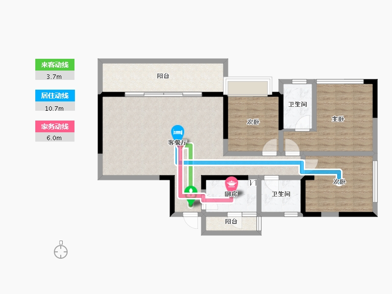 四川省-成都市-梓潼宫TOD梓潼四季-94.86-户型库-动静线