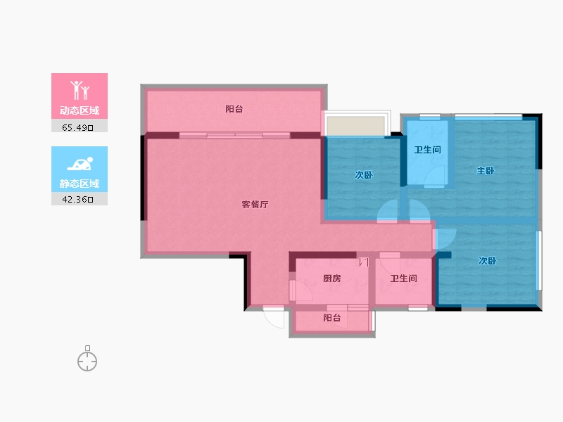 四川省-成都市-梓潼宫TOD梓潼四季-94.86-户型库-动静分区