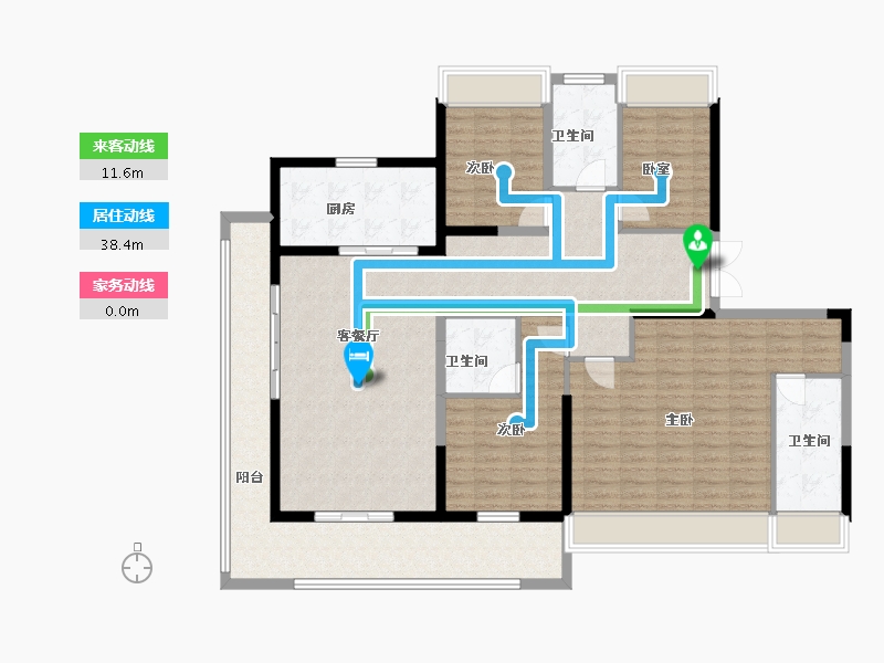 云南省-昆明市-建投璞御-152.13-户型库-动静线