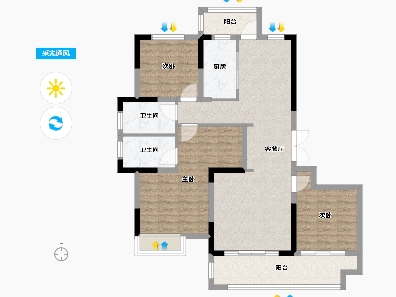 四川省-成都市-中车共享城-94.20-户型库-采光通风