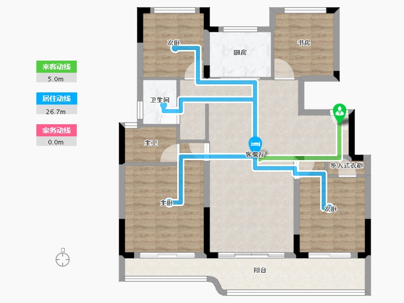 浙江省-绍兴市-金昌白鹭凤林-102.72-户型库-动静线