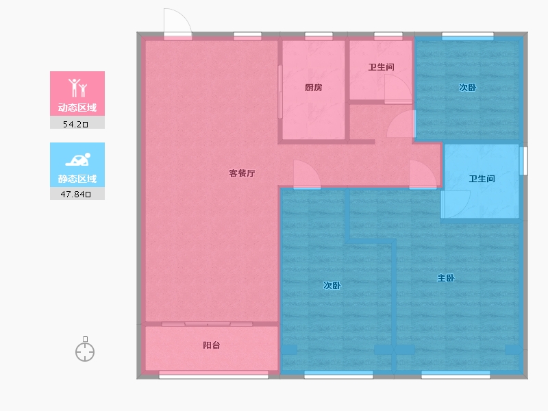 浙江省-台州市-森语苑-93.00-户型库-动静分区