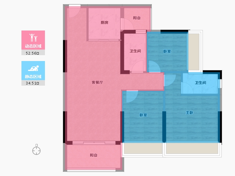 广东省-惠州市-好益康龙林上观-78.06-户型库-动静分区