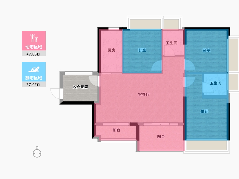 广东省-惠州市-好益康龙林上观-81.77-户型库-动静分区