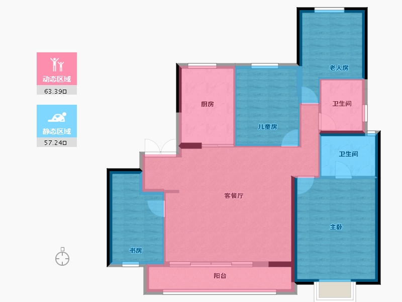 云南省-昆明市-绿地海之城-109.29-户型库-动静分区