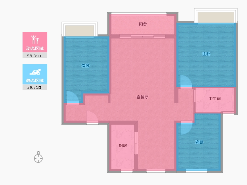 山东省-东营市-富海尚悦府-87.96-户型库-动静分区