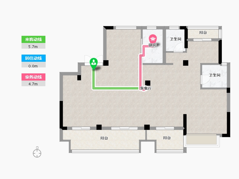 浙江省-绍兴市-陶然名苑-109.00-户型库-动静线