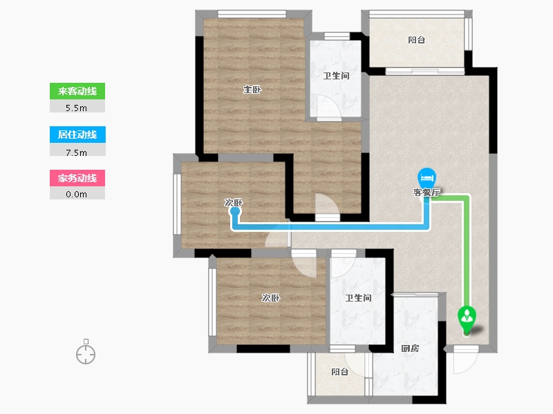 四川省-成都市-西宸春天-89.85-户型库-动静线