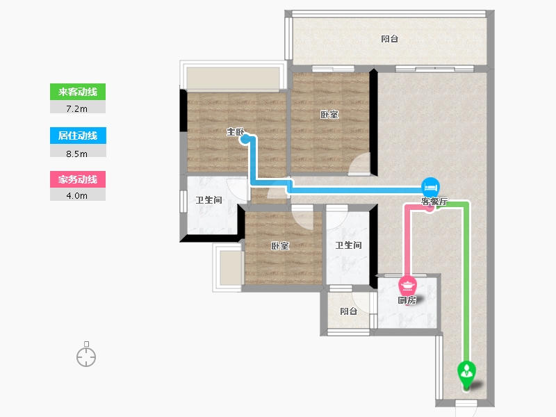 广东省-惠州市-禧临门-86.40-户型库-动静线