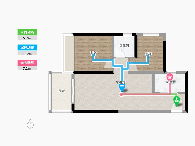 广东省-惠州市-碧桂园十里银滩维港湾-59.43-户型库-动静线