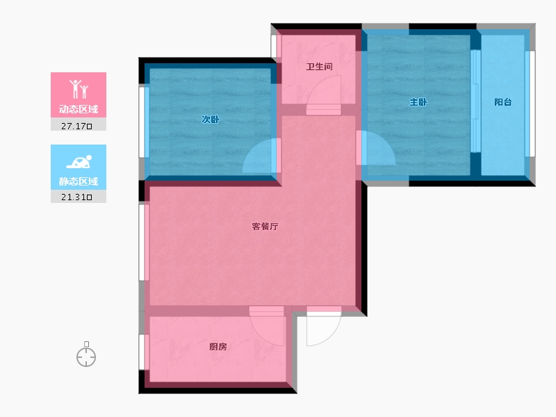 河南省-郑州市-金岱文苑-50.00-户型库-动静分区