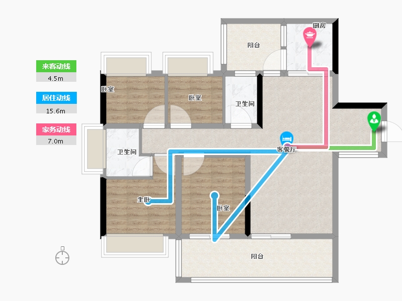 广东省-惠州市-禧临门-95.99-户型库-动静线