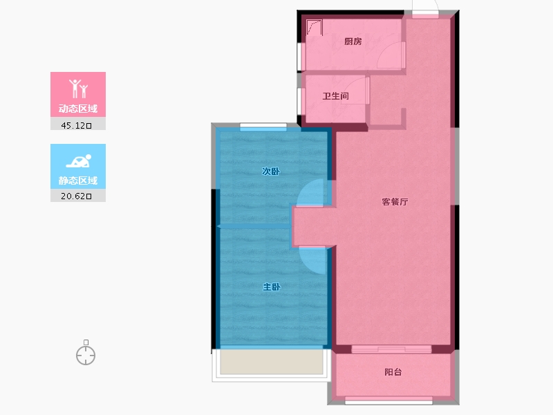 河南省-郑州市-亚星环翠居-68.00-户型库-动静分区