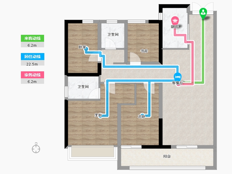 云南省-昆明市-建投璞御-96.00-户型库-动静线