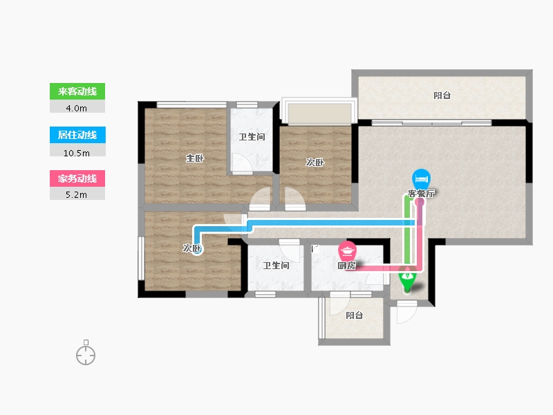 四川省-成都市-梓潼宫TOD梓潼四季-96.54-户型库-动静线