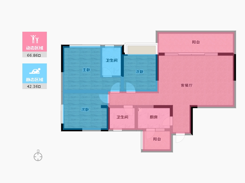 四川省-成都市-梓潼宫TOD梓潼四季-96.54-户型库-动静分区