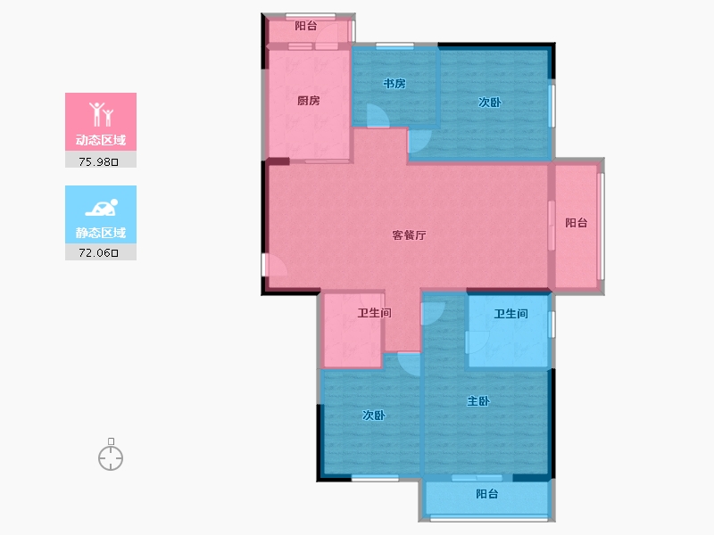 云南省-昆明市-绿地海之城-134.40-户型库-动静分区