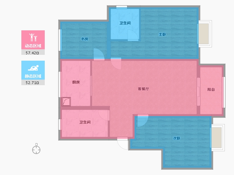 天津-天津市-新城-98.00-户型库-动静分区