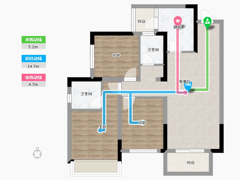 四川省-成都市-西郡英华(四期)-77.51-户型库-动静线