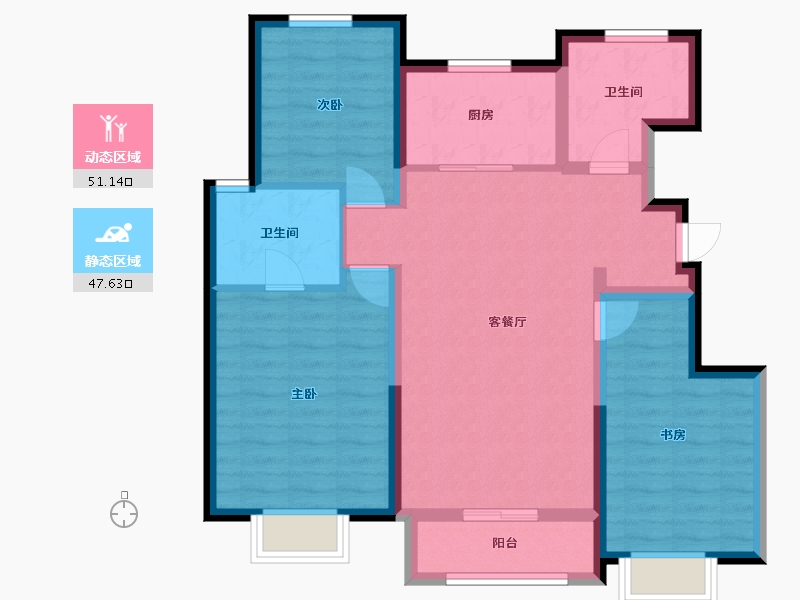 天津-天津市-金地悦城大境-120.00-户型库-动静分区