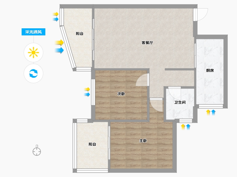 河北省-石家庄市-心海假日-77.80-户型库-采光通风