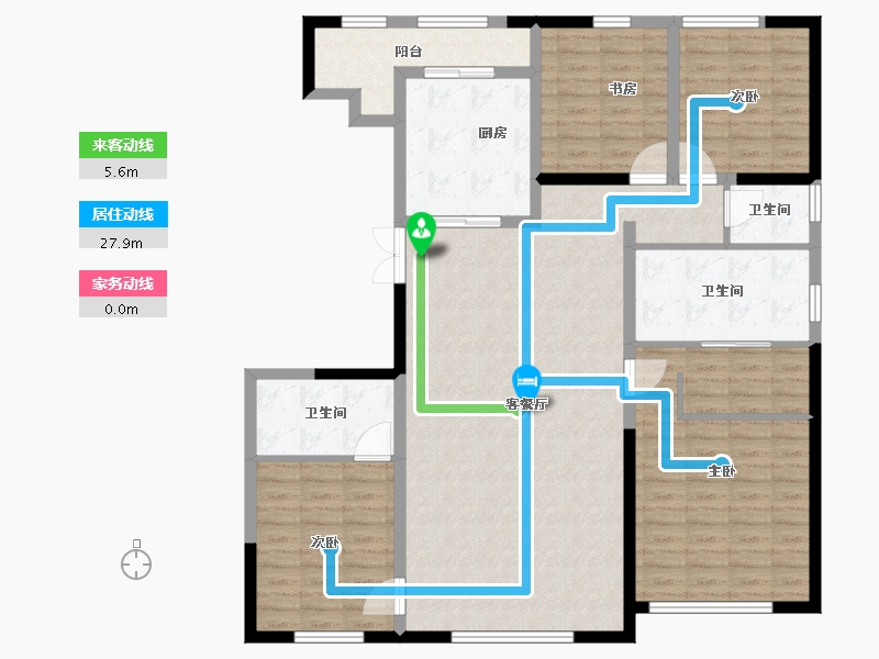 云南省-昆明市-俊发生态半岛-135.20-户型库-动静线