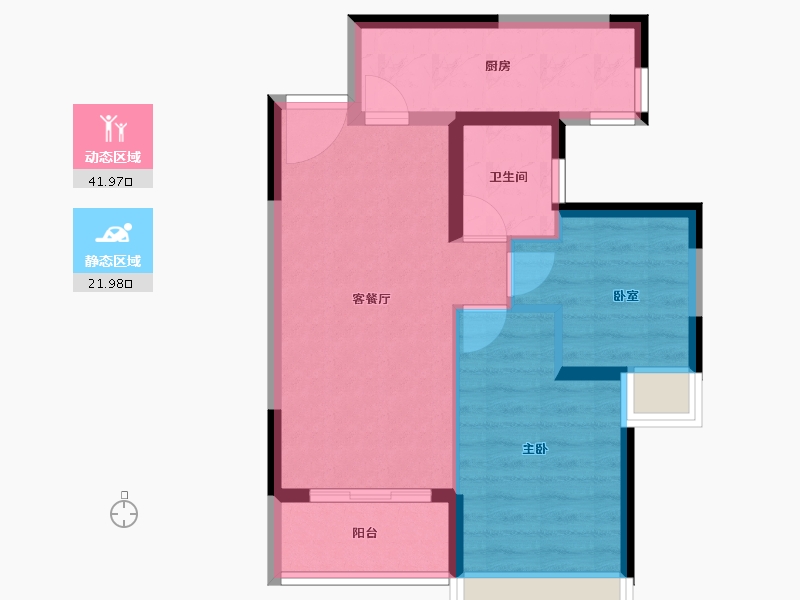 广东省-惠州市-泷珀花园-56.80-户型库-动静分区