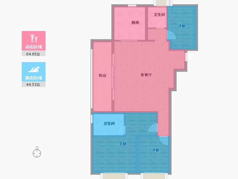 云南省-昆明市-俊发未来城-98.39-户型库-动静分区