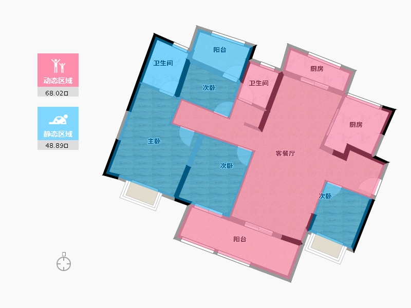 广东省-中山市-雅居乐濠头雅苑-104.01-户型库-动静分区