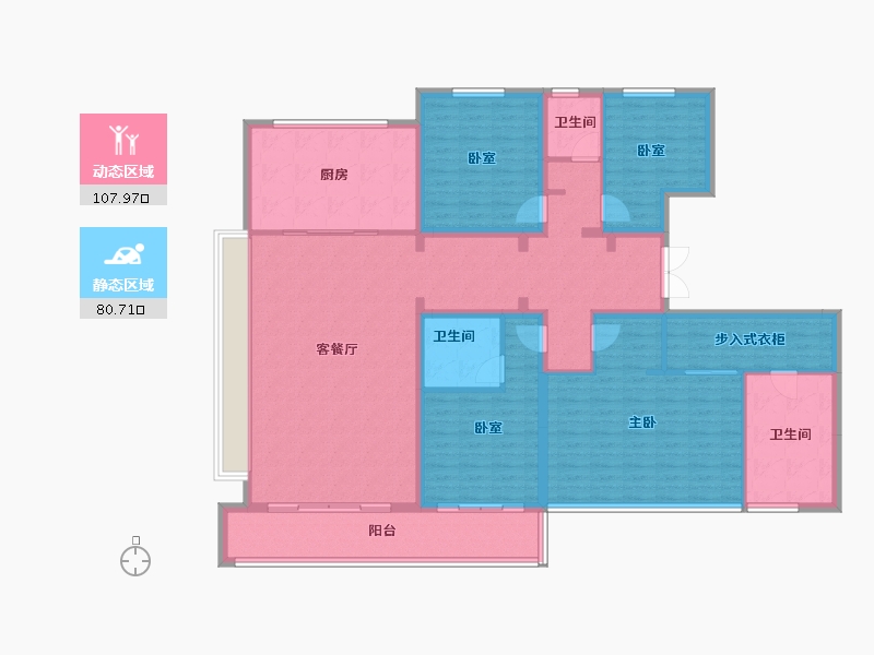 浙江省-绍兴市-禹洲印樾府-171.08-户型库-动静分区