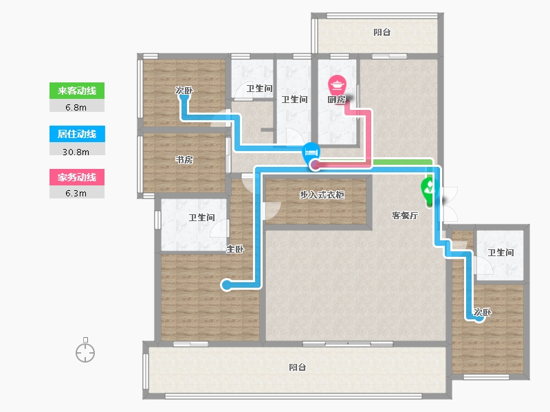 云南省-昆明市-中国铁建西派国樾-197.73-户型库-动静线