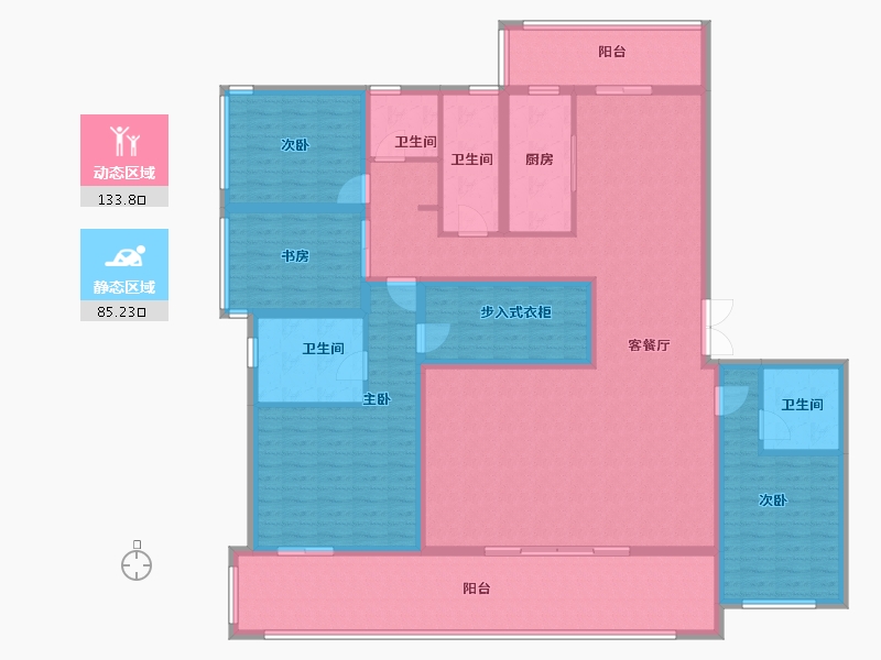 云南省-昆明市-中国铁建西派国樾-197.73-户型库-动静分区