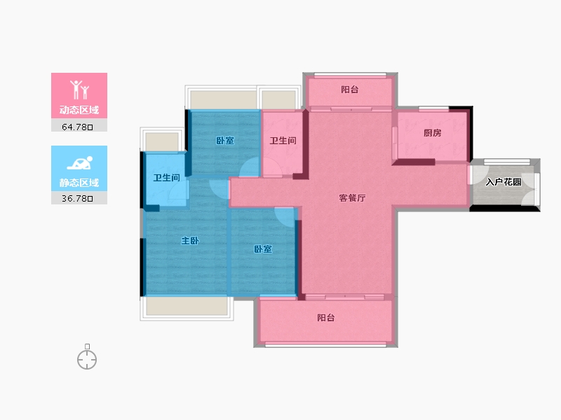 广东省-惠州市-好益康龙林上观-95.67-户型库-动静分区