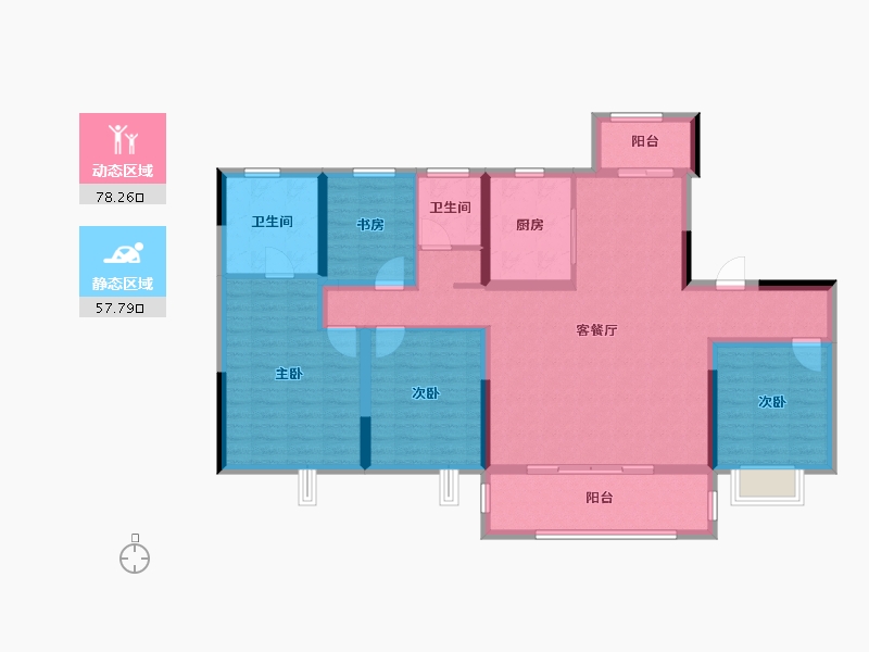 四川省-成都市-观澜东著-121.79-户型库-动静分区