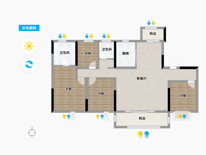 四川省-成都市-观澜东著-121.79-户型库-采光通风