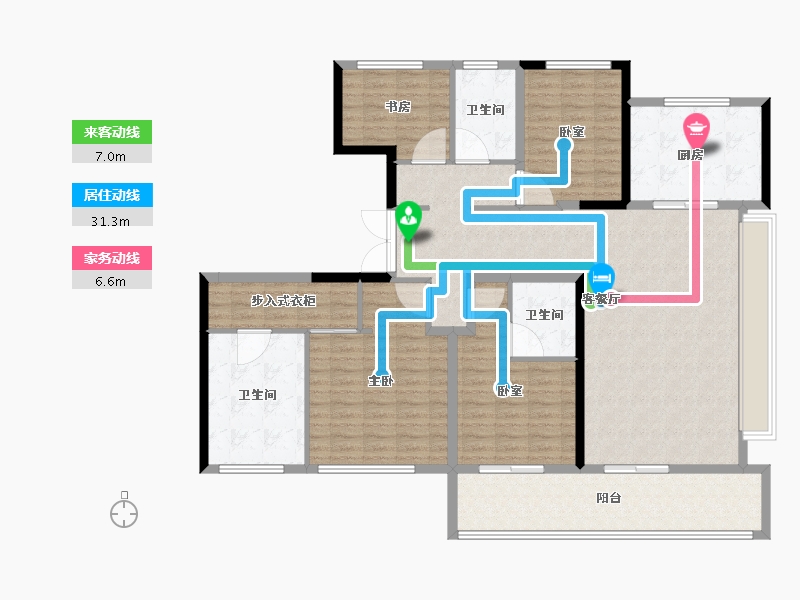 浙江省-绍兴市-禹洲印樾府-152.00-户型库-动静线