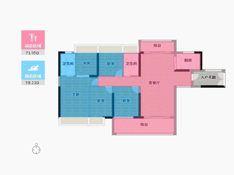 广东省-惠州市-好益康龙林上观-122.21-户型库-动静分区