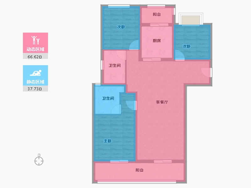 云南省-昆明市-俊发俊云峰-92.80-户型库-动静分区