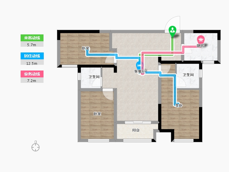 河南省-南阳市-建业贰号城邦-93.59-户型库-动静线