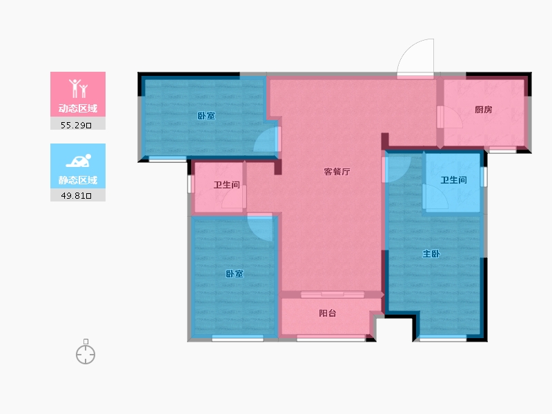 河南省-南阳市-建业贰号城邦-93.59-户型库-动静分区