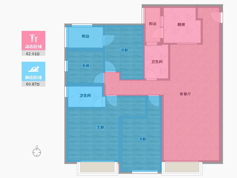 云南省-昆明市-中骏天誉-110.25-户型库-动静分区