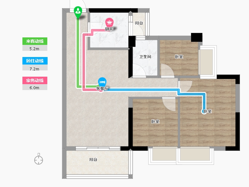 广东省-惠州市-荣佳国韵-67.48-户型库-动静线