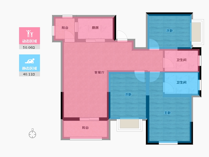 四川省-成都市-观澜东著-79.31-户型库-动静分区