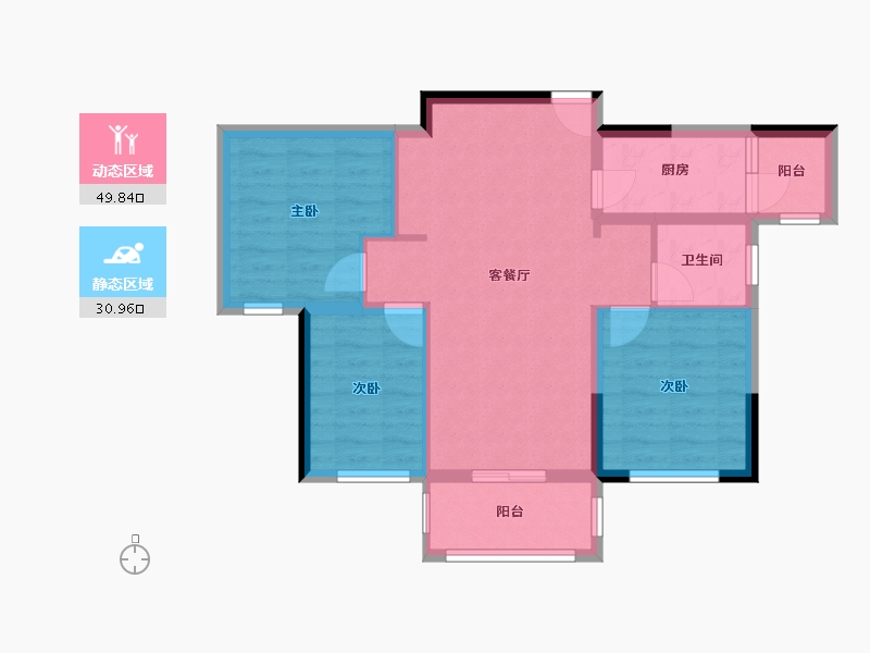 四川省-成都市-中国铁建新川樾-72.00-户型库-动静分区