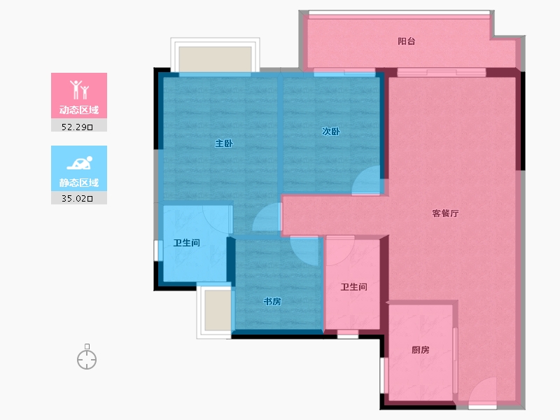 广东省-惠州市-融创臻园-78.67-户型库-动静分区