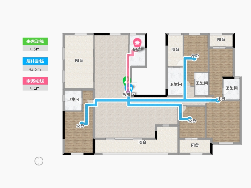 云南省-昆明市-俊发生态半岛-246.35-户型库-动静线