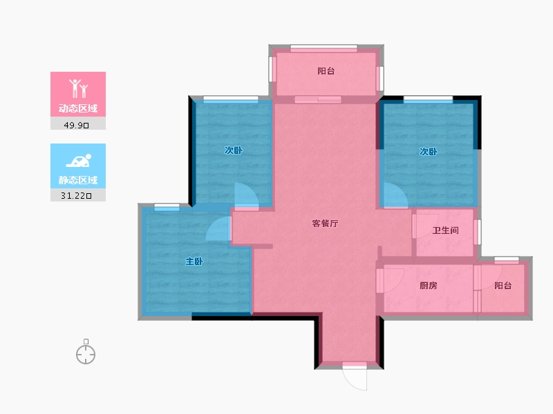 四川省-成都市-中国铁建新川樾-72.00-户型库-动静分区