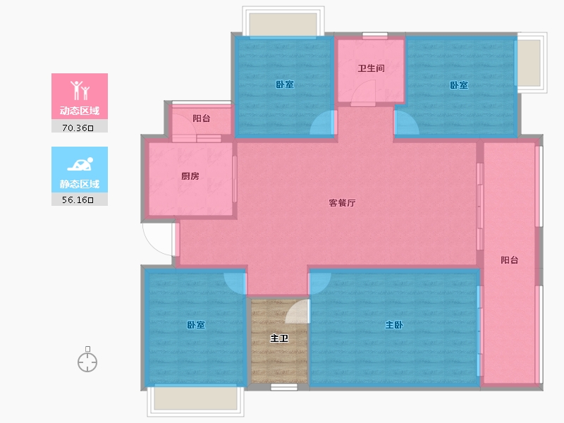 四川省-成都市-隆鑫公园首府-119.72-户型库-动静分区